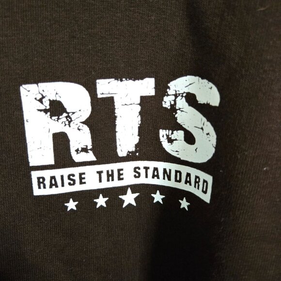 RTS Behind Every Strong Person Hoodie Chocolate Brown Unique Pockets Size L - Picture 8 of 12